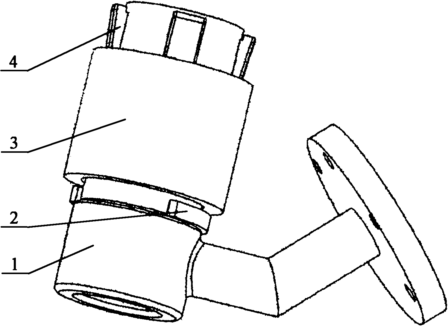 Tubular holder for holding tail end of mechanical arm of holding bone drill
