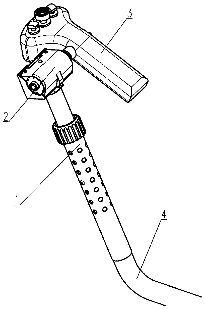 Handle fixing device with adjustable posture