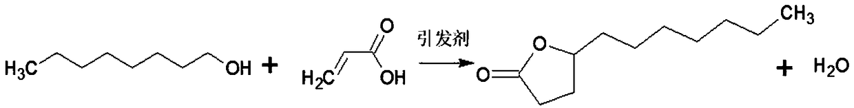 Method for synthesizing gamma-undecalactone synthetic perfume by reactive distillation