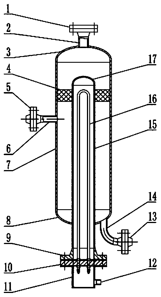 Gas-liquid separator capable of being electrically heated