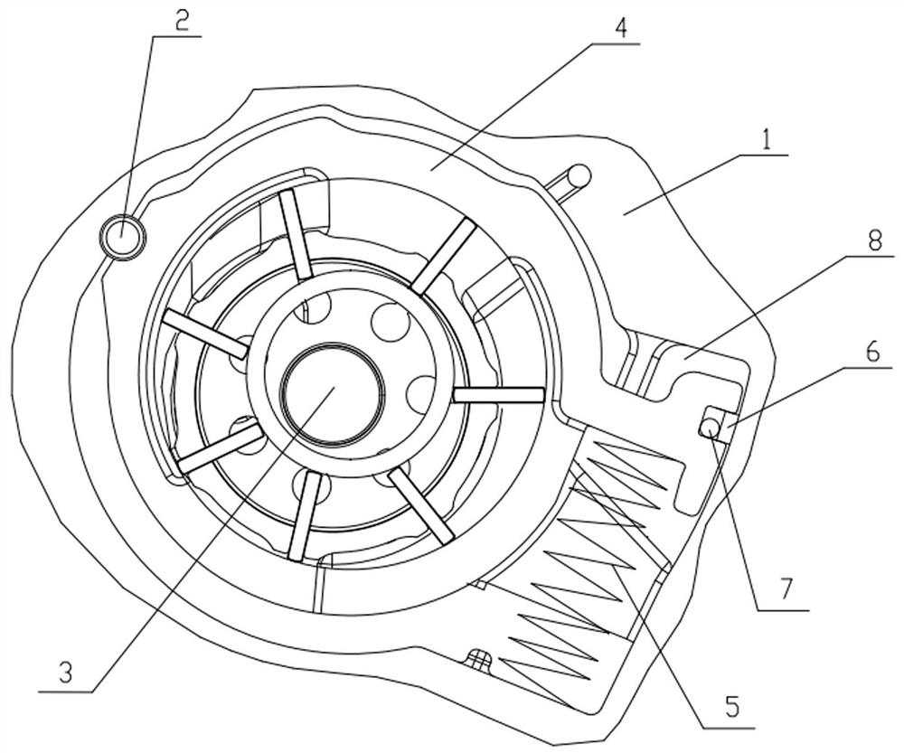 Rectangular sealing strip and variable displacement vane pump