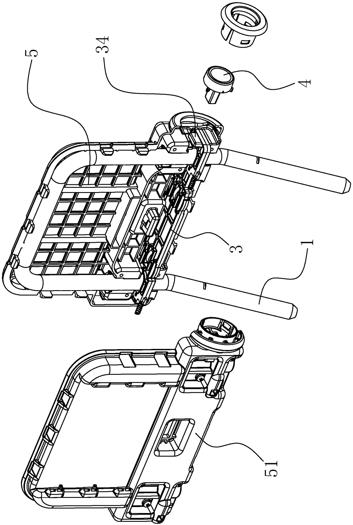 Noiseless automobile headrest capable of stretching and retracting up and down