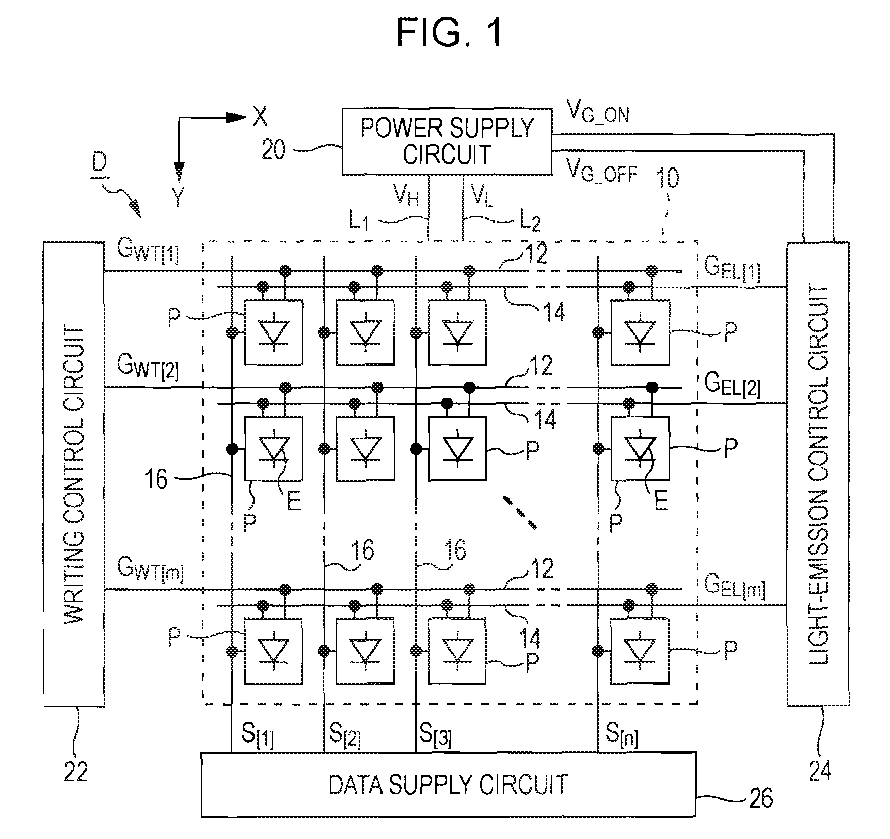 Light emitting device, method of driving pixel circuit, and driving circuit