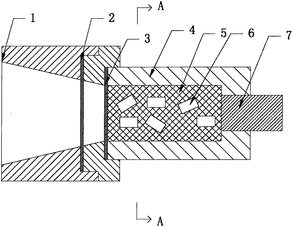 Multi-fragment stopping combustor for combustible cartridge case