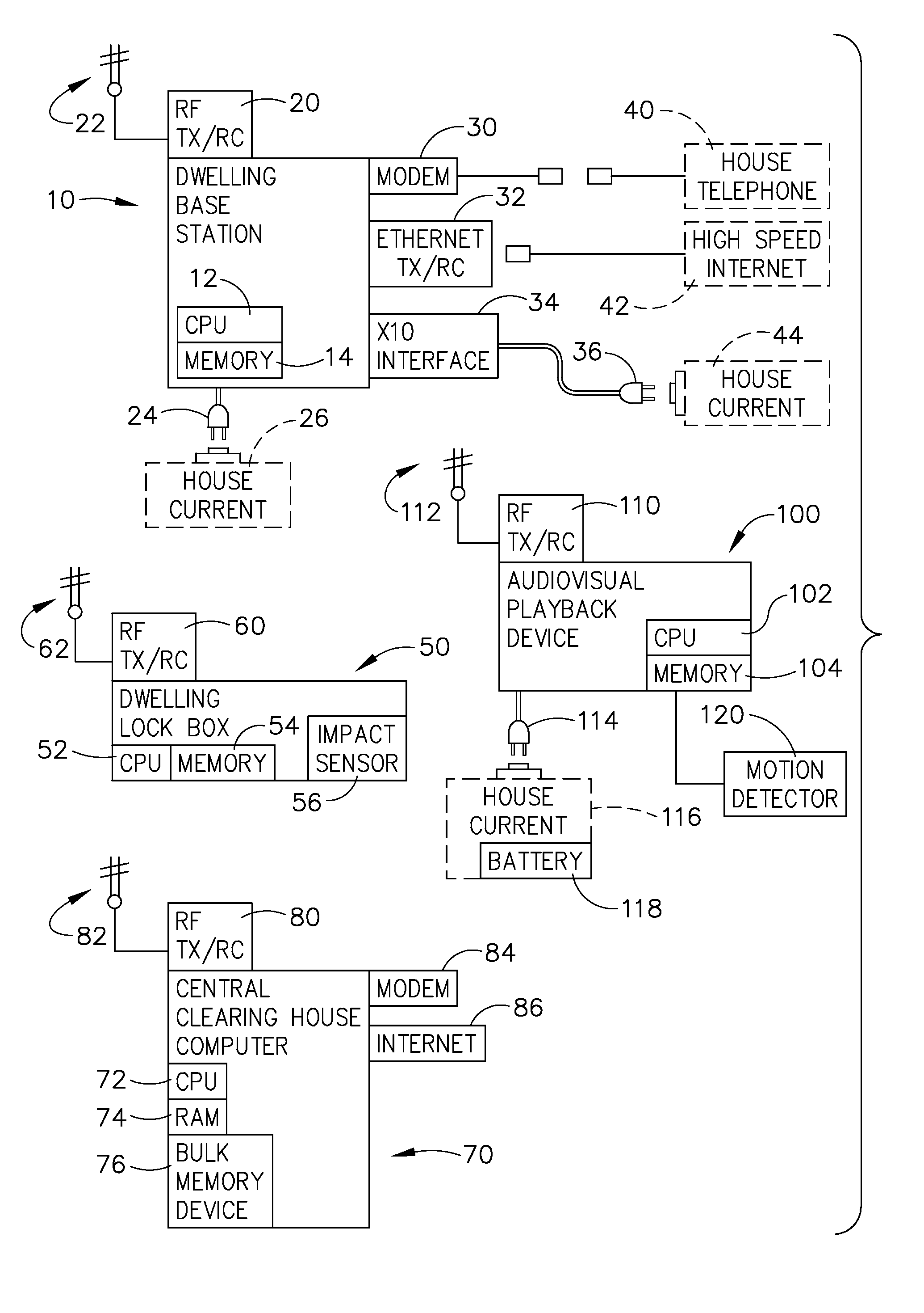 Electronic lock box with transponder based communications