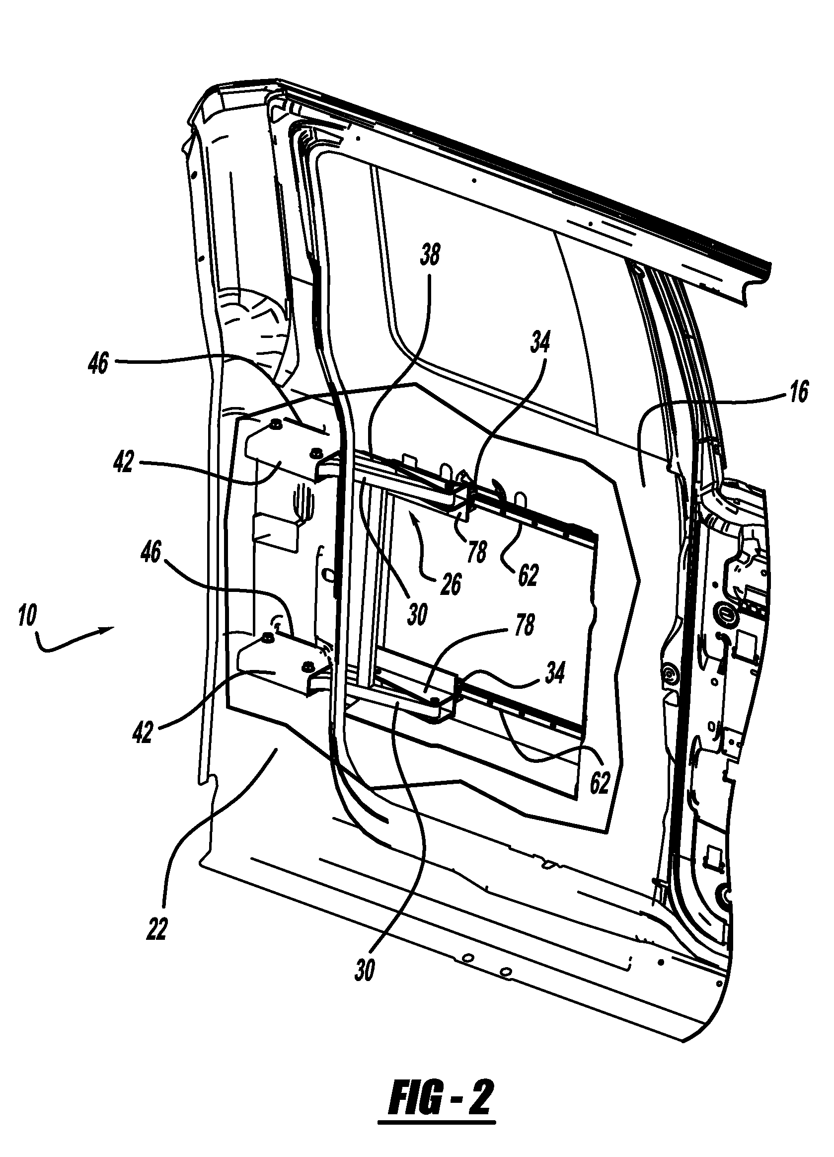 Vehicle unguided four-bar rear door articulating and sliding mechanism
