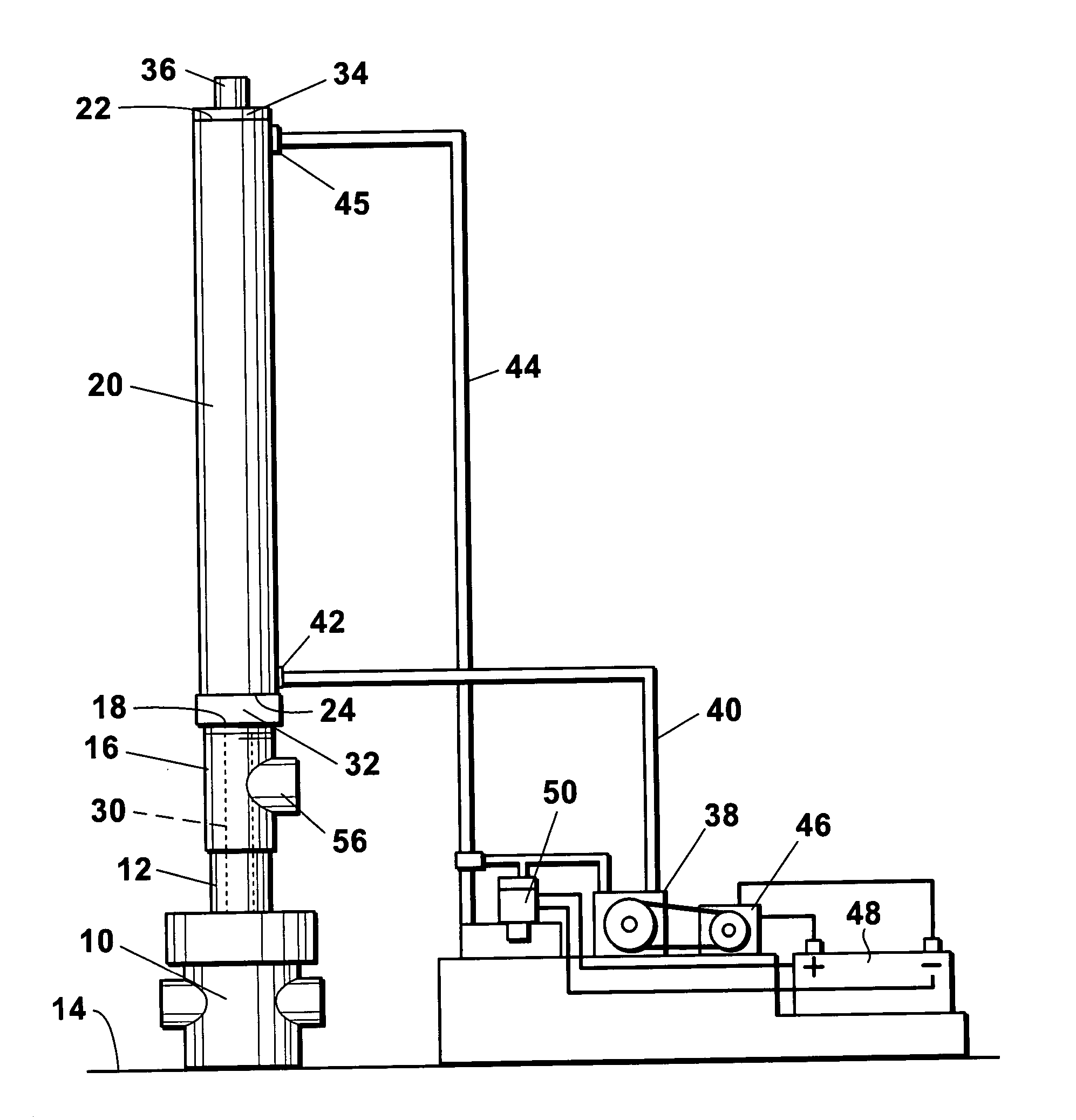 Hydraulic pump jack sytem for reciprocating oil well sucker rods