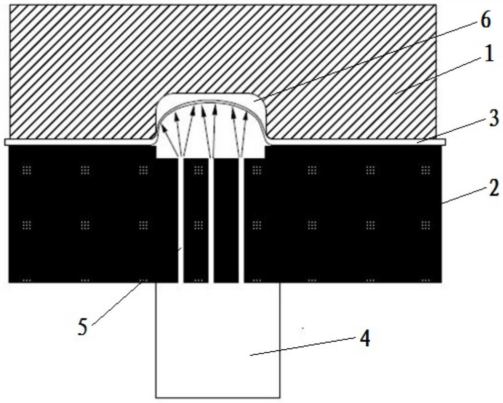 Aluminum-plastic film punching structure and method for a soft-pack lithium-ion battery