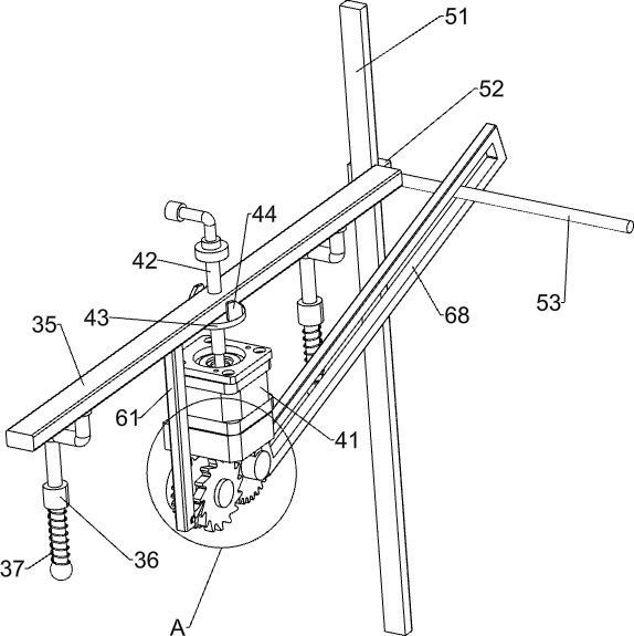 A lifting type medicine fumigation device for medical use