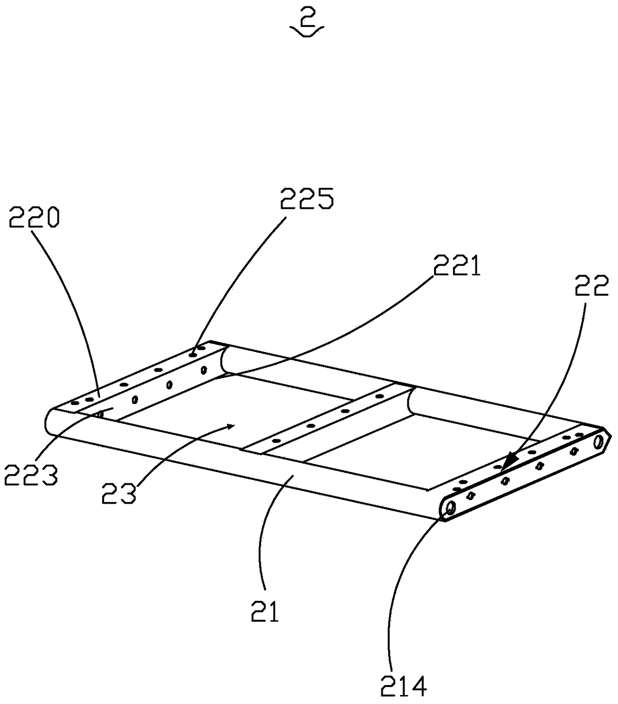 LED floor tile screen support structure and led floor tile screen