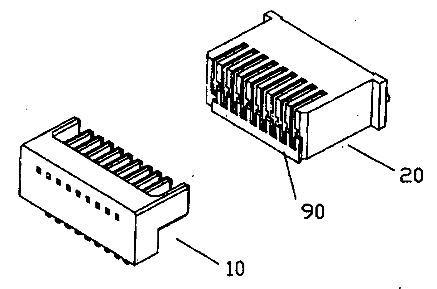 Battery connector structure