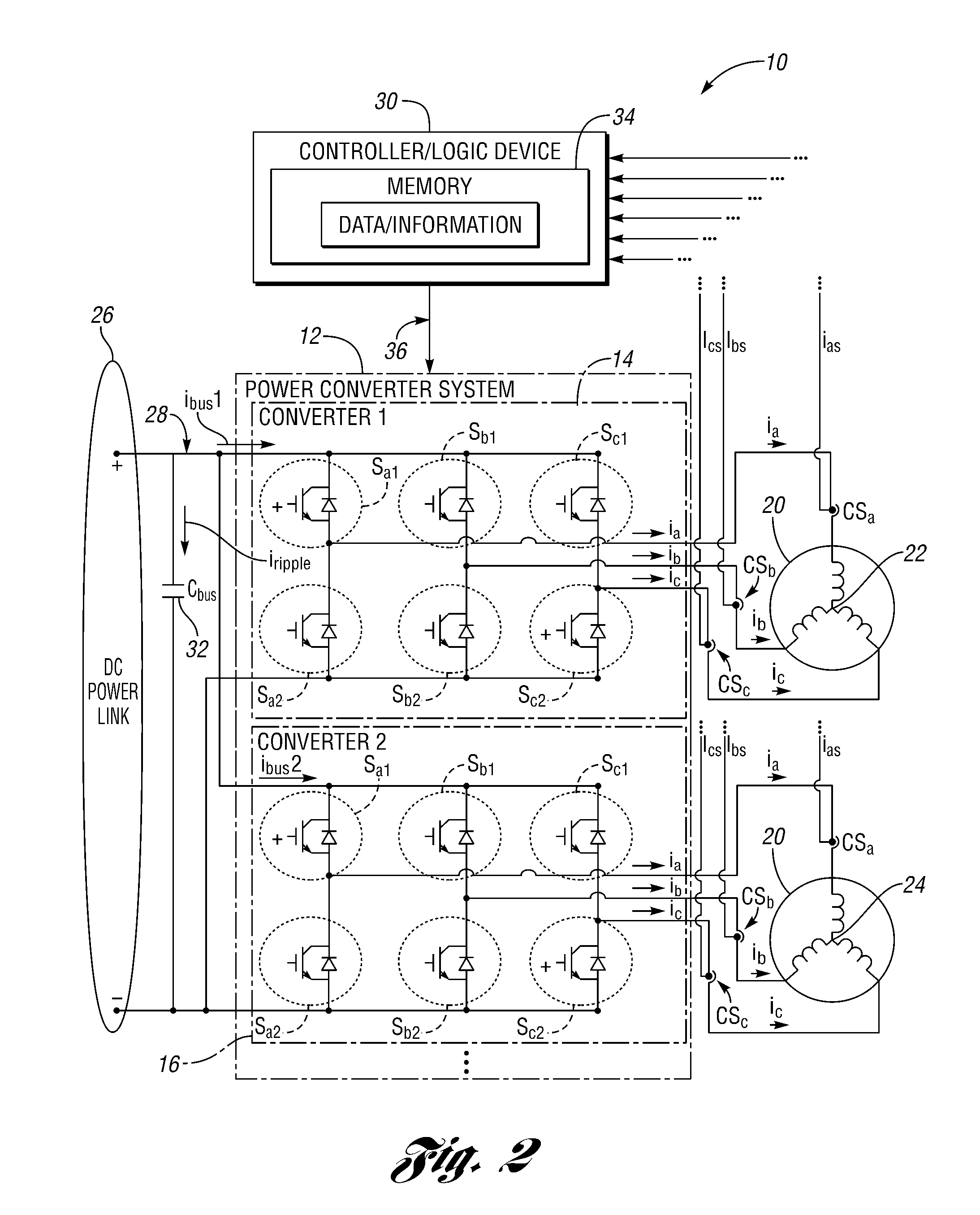 Method And System For Controlling A Power Converter System Connected To A DC-Bus Capacitor
