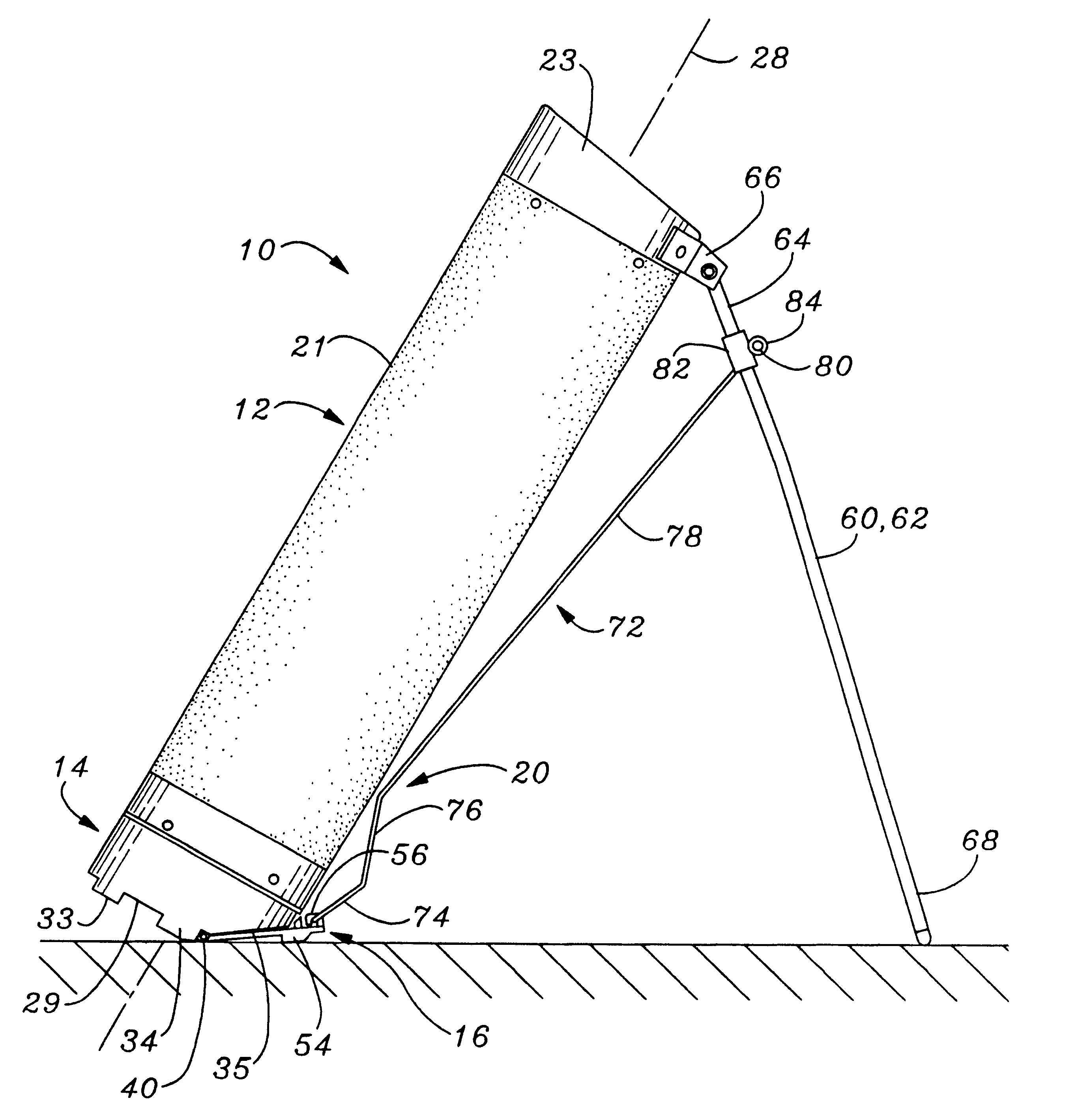 Supported golf bag