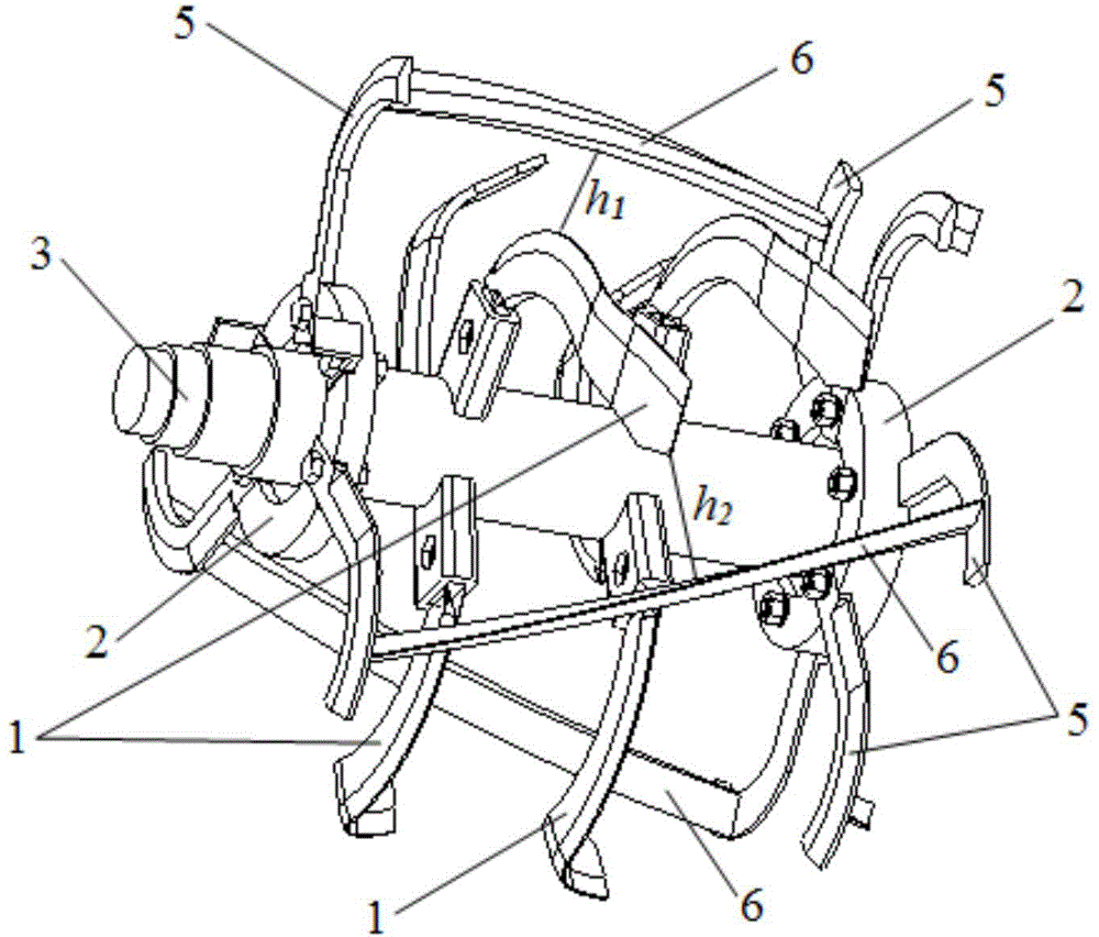 Combined straw mulching rotary tillage knife roller