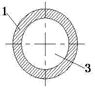 Straight-through type continuous casting immersion-type water gap