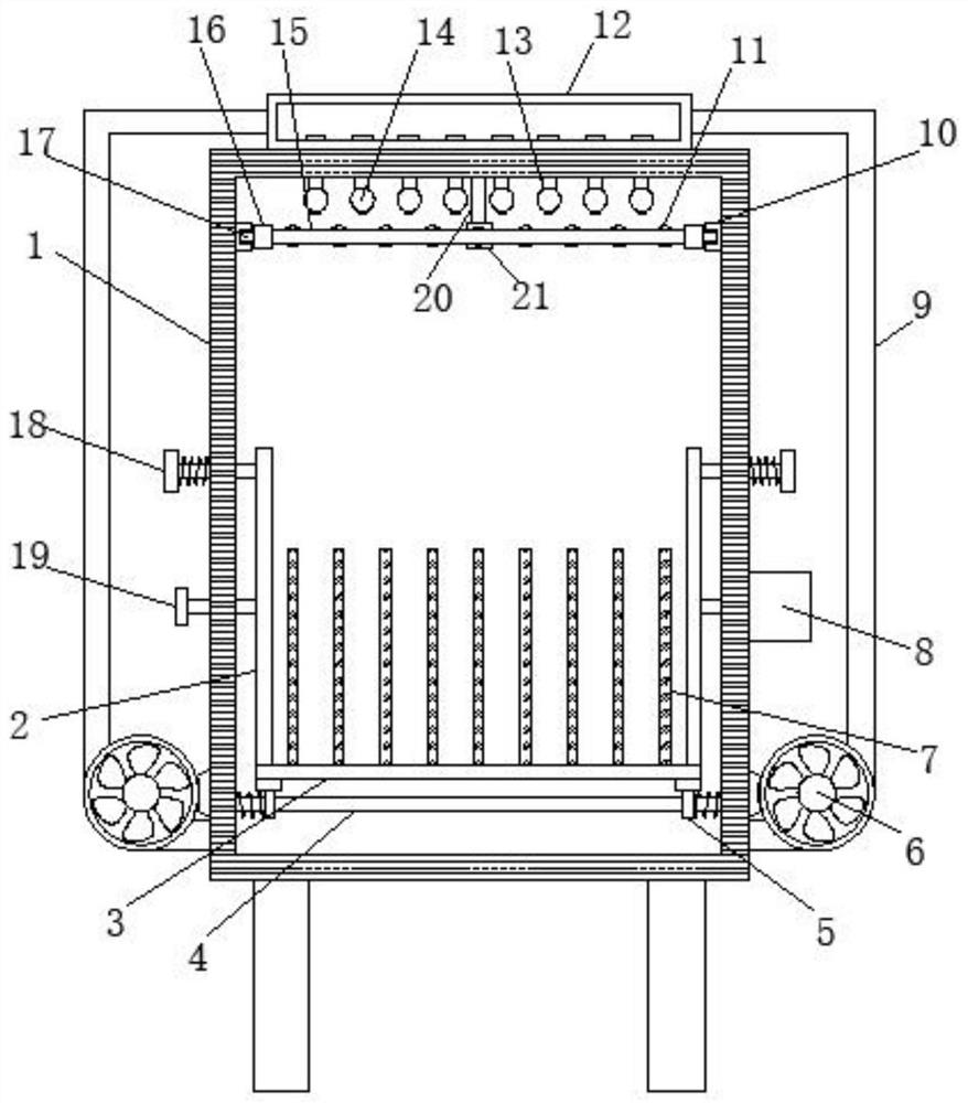 Chemical textile air-drying device