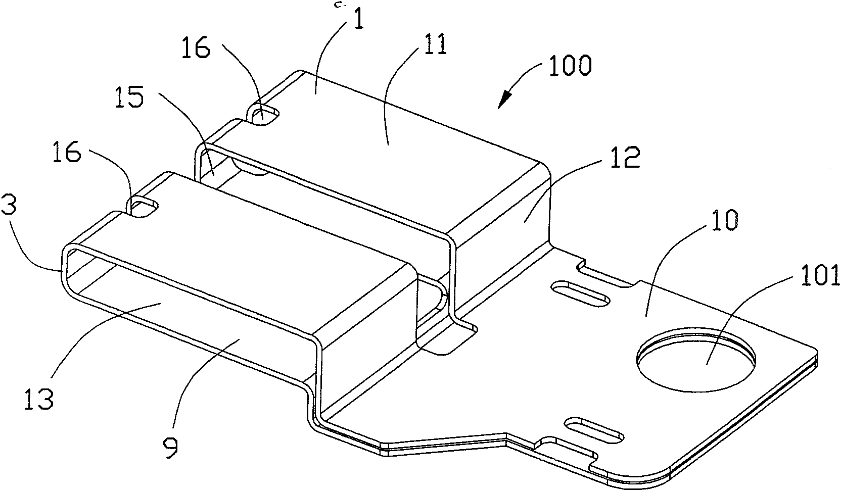 Conductive earthing member, cable component and production method thereof