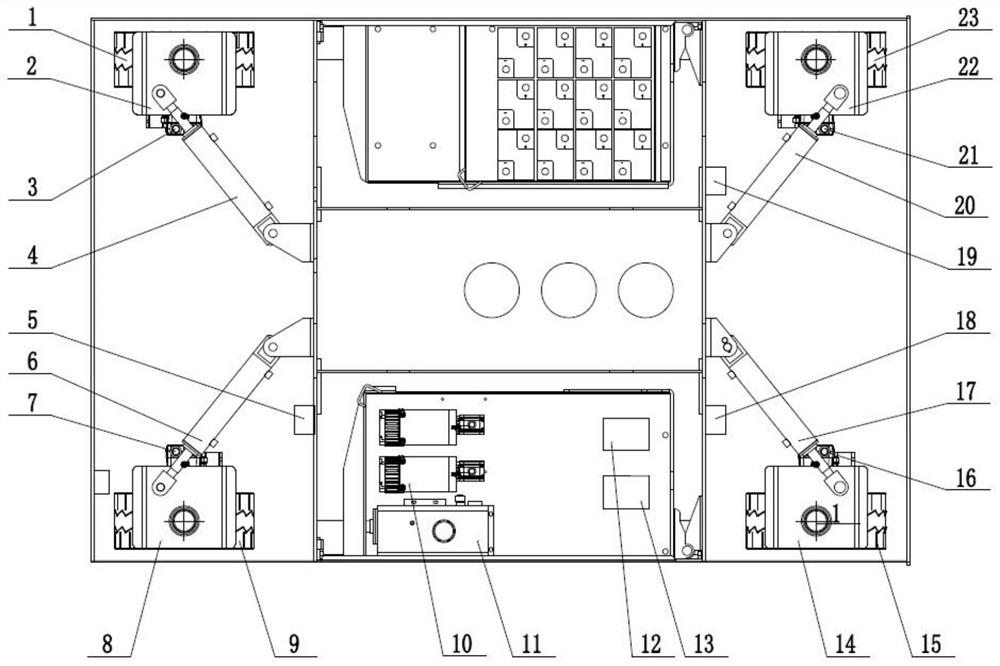 Self-propelled mechanism and self-propelled mode control method of electric scissor maintenance operation device