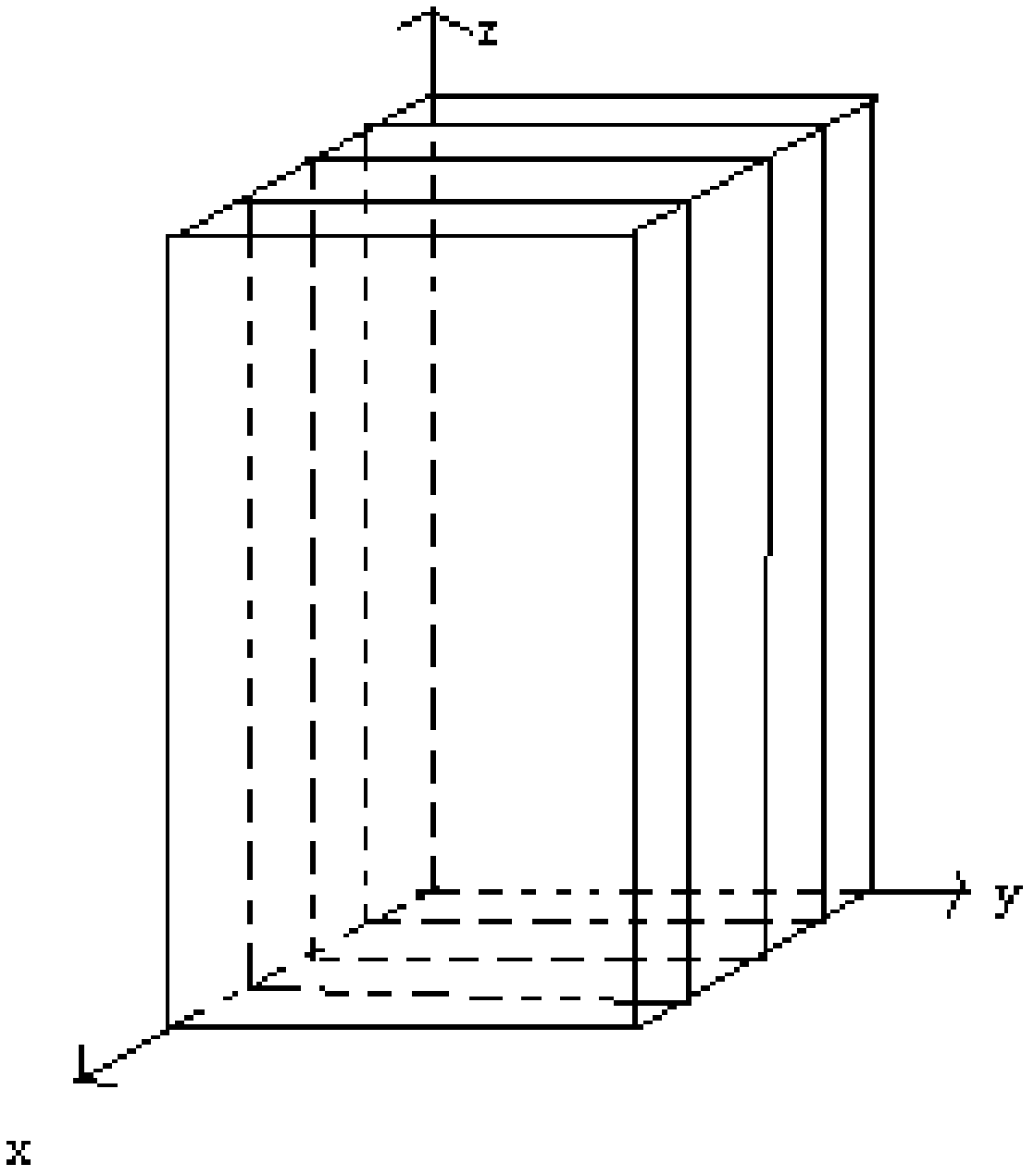 Block three-dimensional reconstruction method based on two-dimensional x-ray image sequential filtering back projection