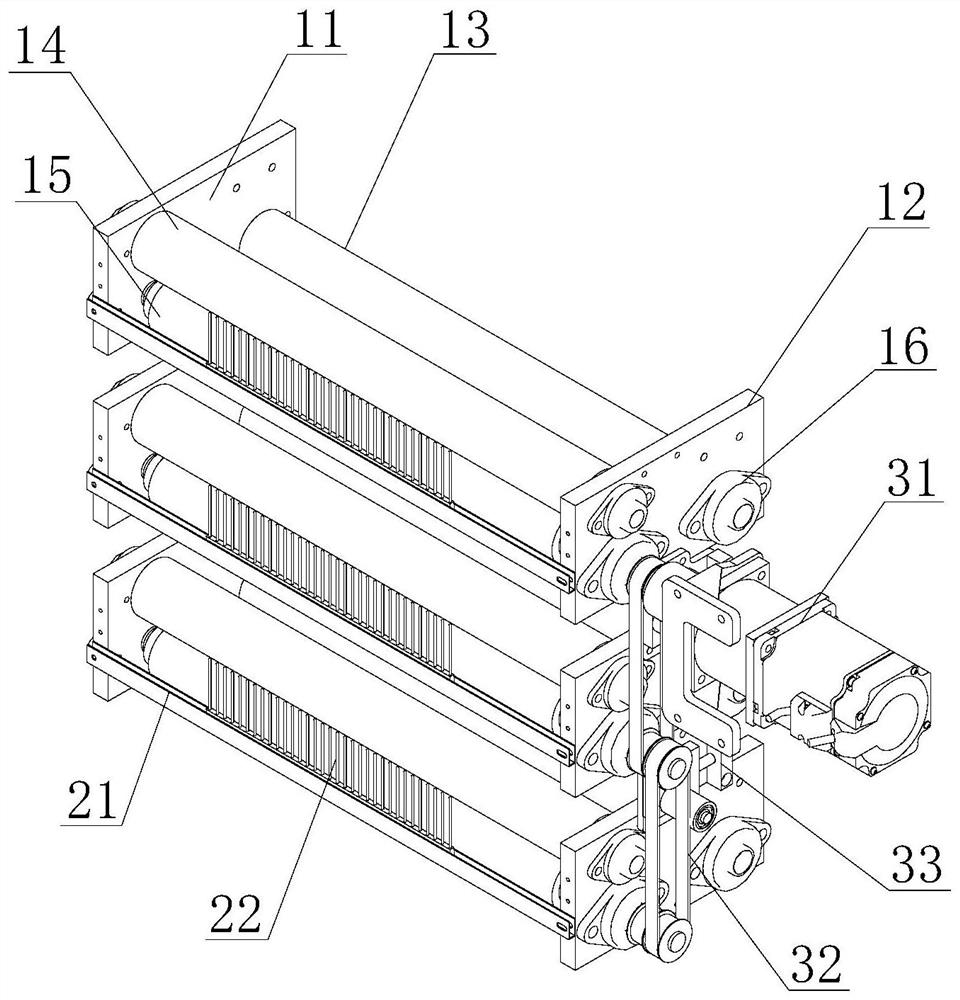 Active let-off device and method of three-dimensional loom