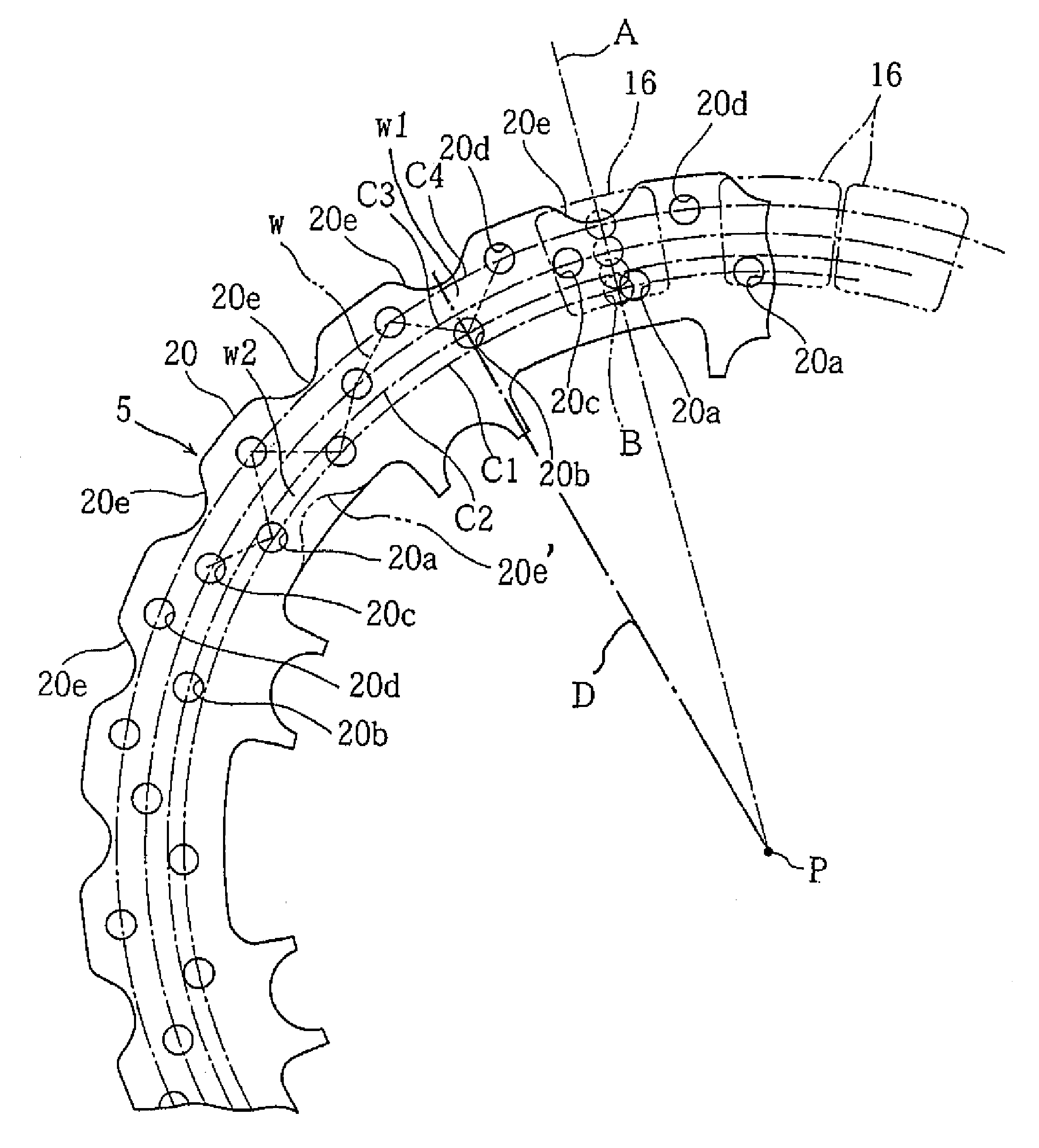 Disk braking device and motorcycle provided with the disk braking device