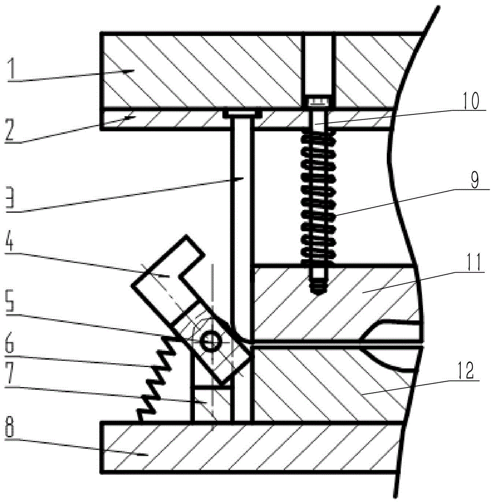 A locking mechanism and a forging die using the locking mechanism