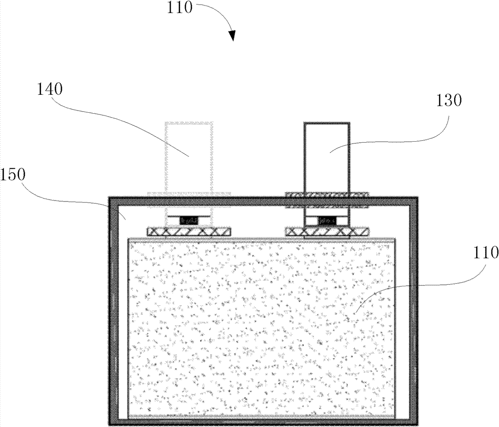 Lithium-ion battery for forced internal short-circuit test and preparation method thereof