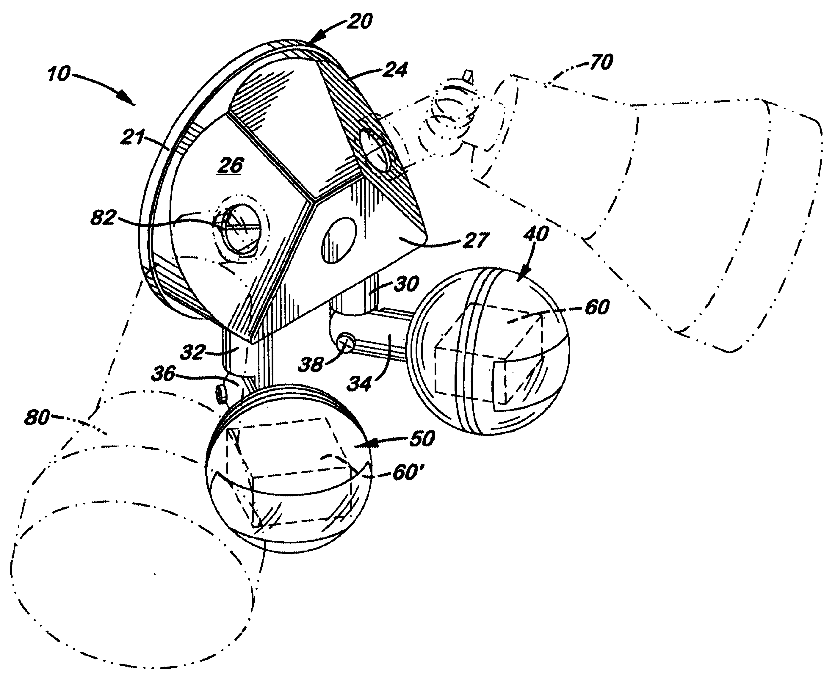 Dual eye motion detector assembly