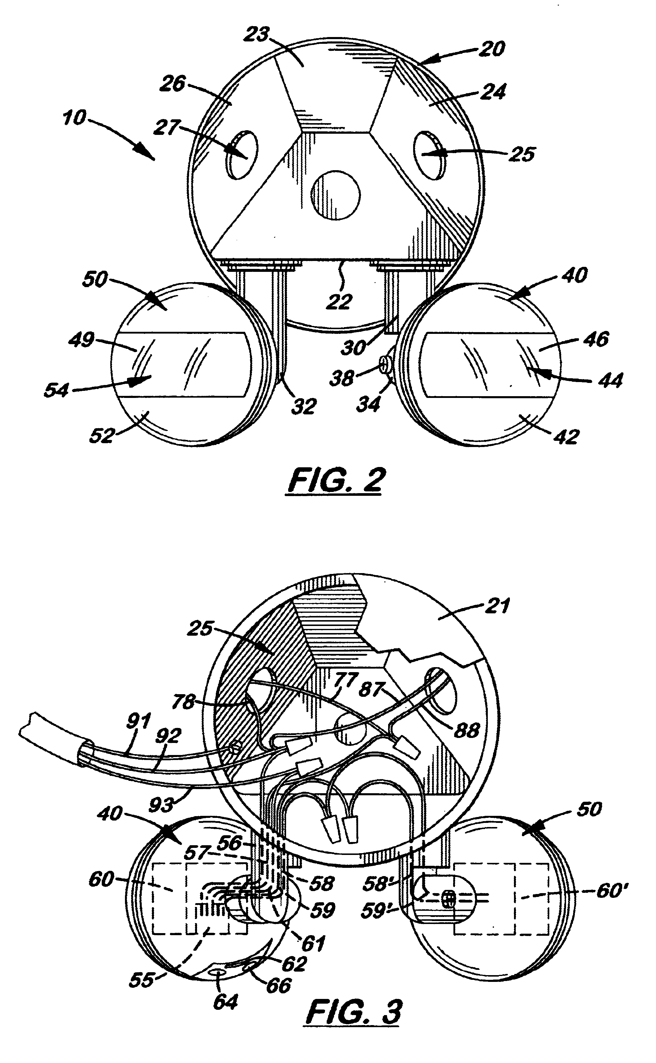 Dual eye motion detector assembly