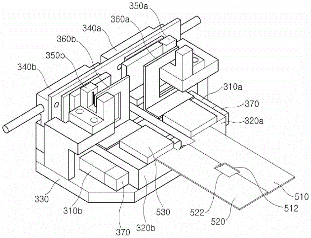 Gap width adjustment device