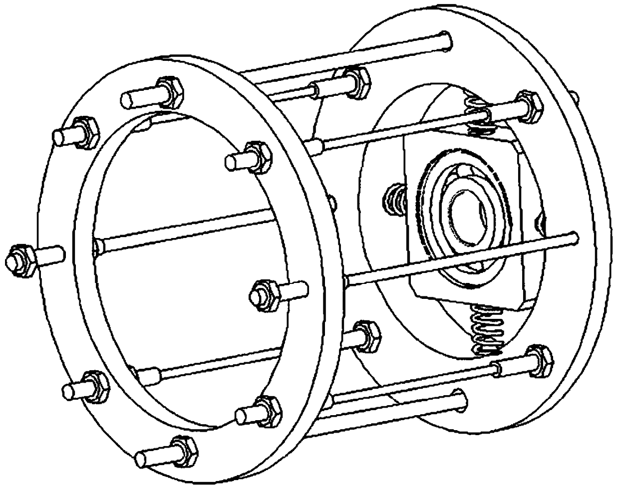 Grounding type nonlinear energy trap for restraining rotator system vibration