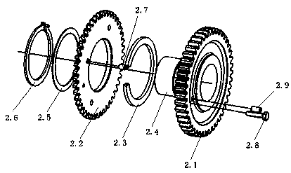 Noise reduction type engine gear transmission system