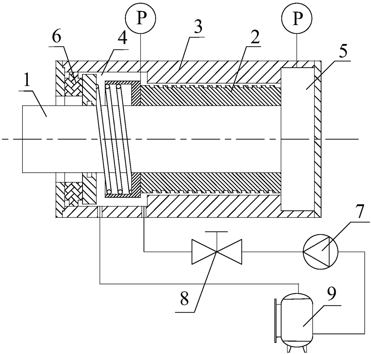 Turbine shaft-end seal device applied to Kalina power circulating system