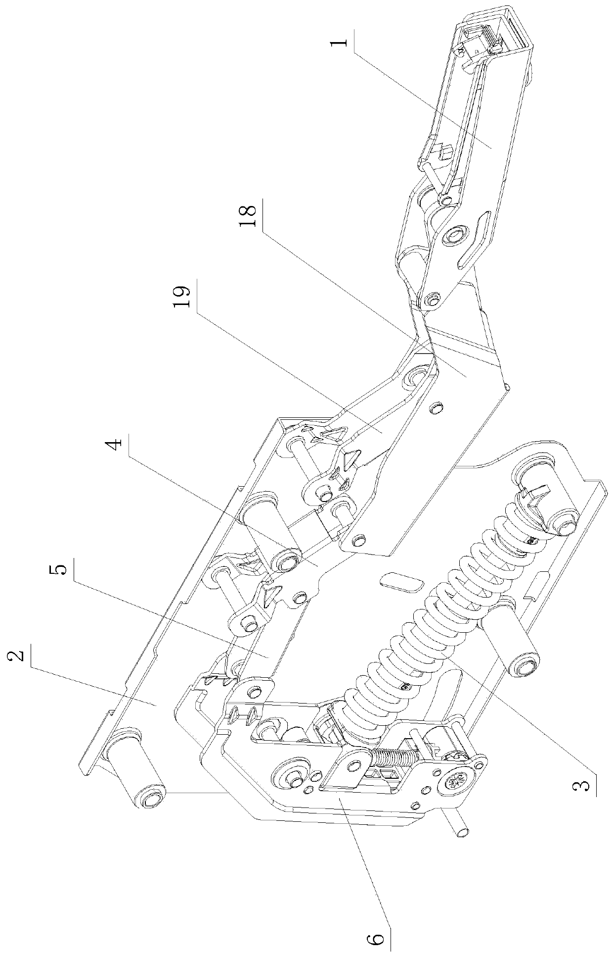 Automatic pressing, upturning, opening and closing structure for furniture