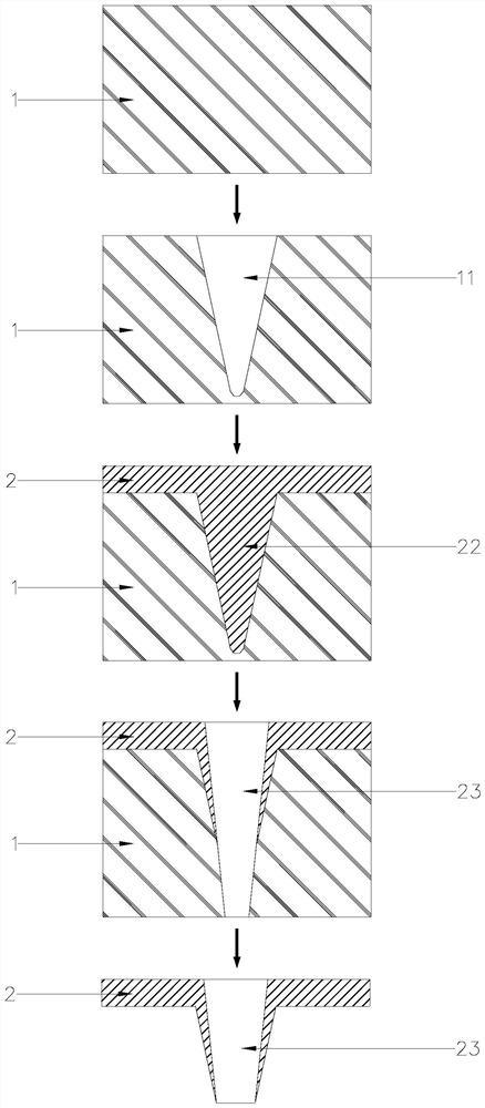 Microneedle and manufacturing process thereof