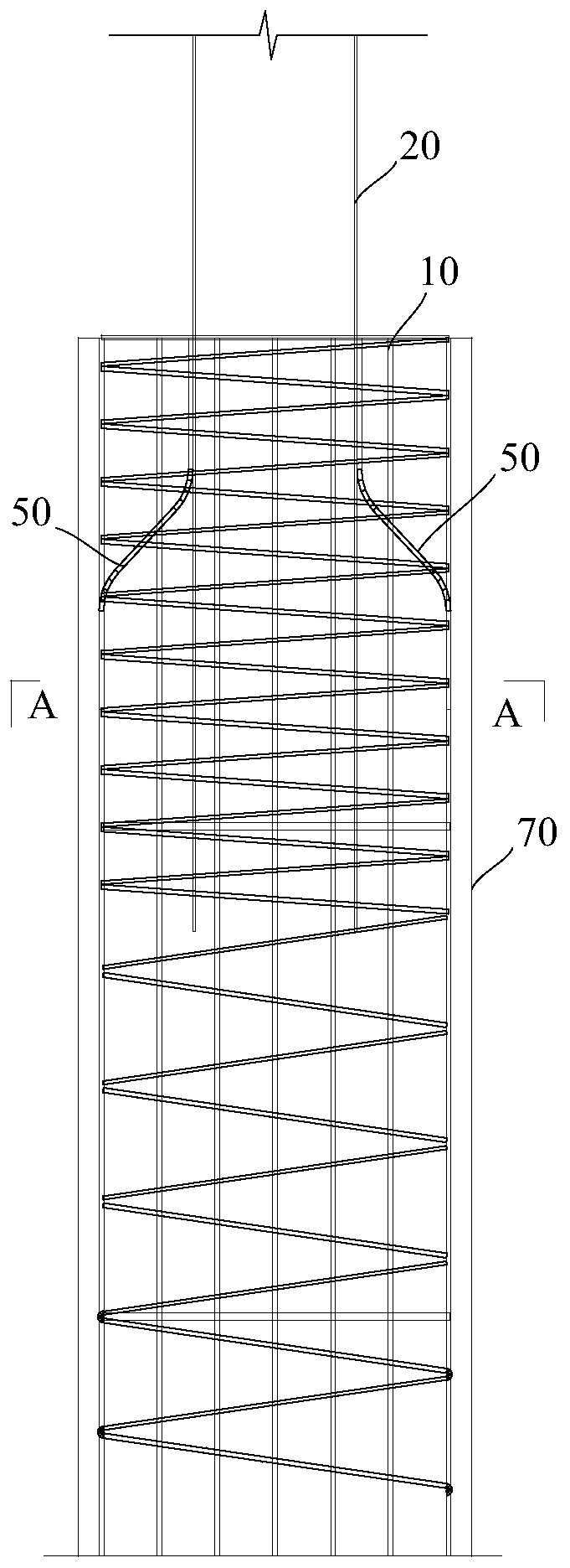 Construction method of stand column pile