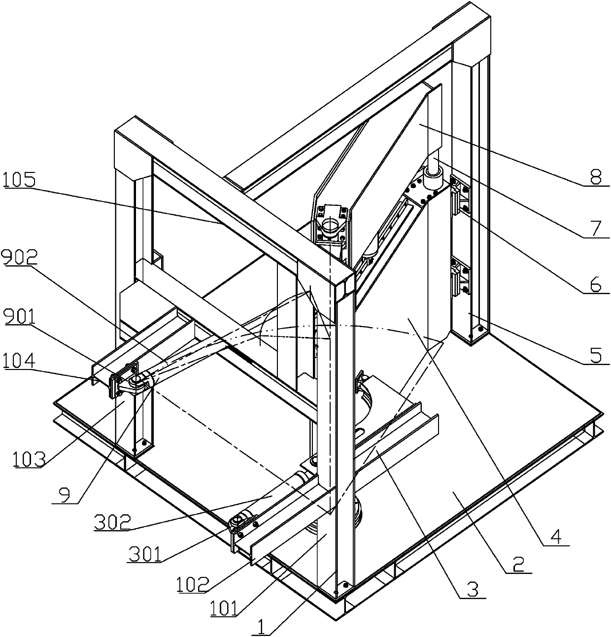 Wear simulation test bench for the friction pair of the bottom pivot of the miter gate