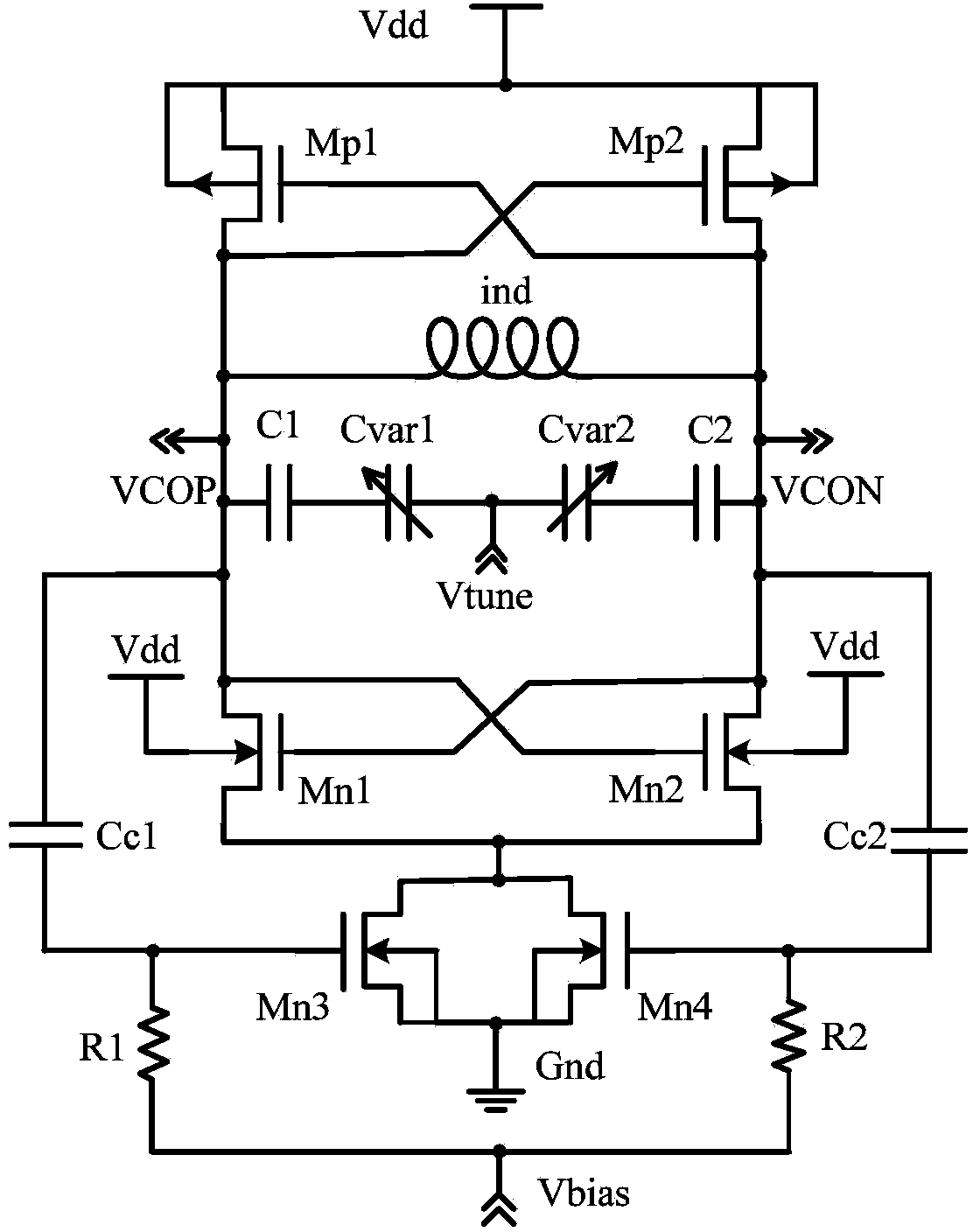 Low phase noise LC-VCO