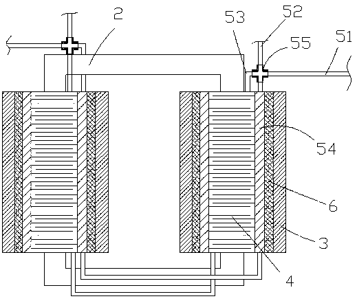 Transformer cooling coil structure