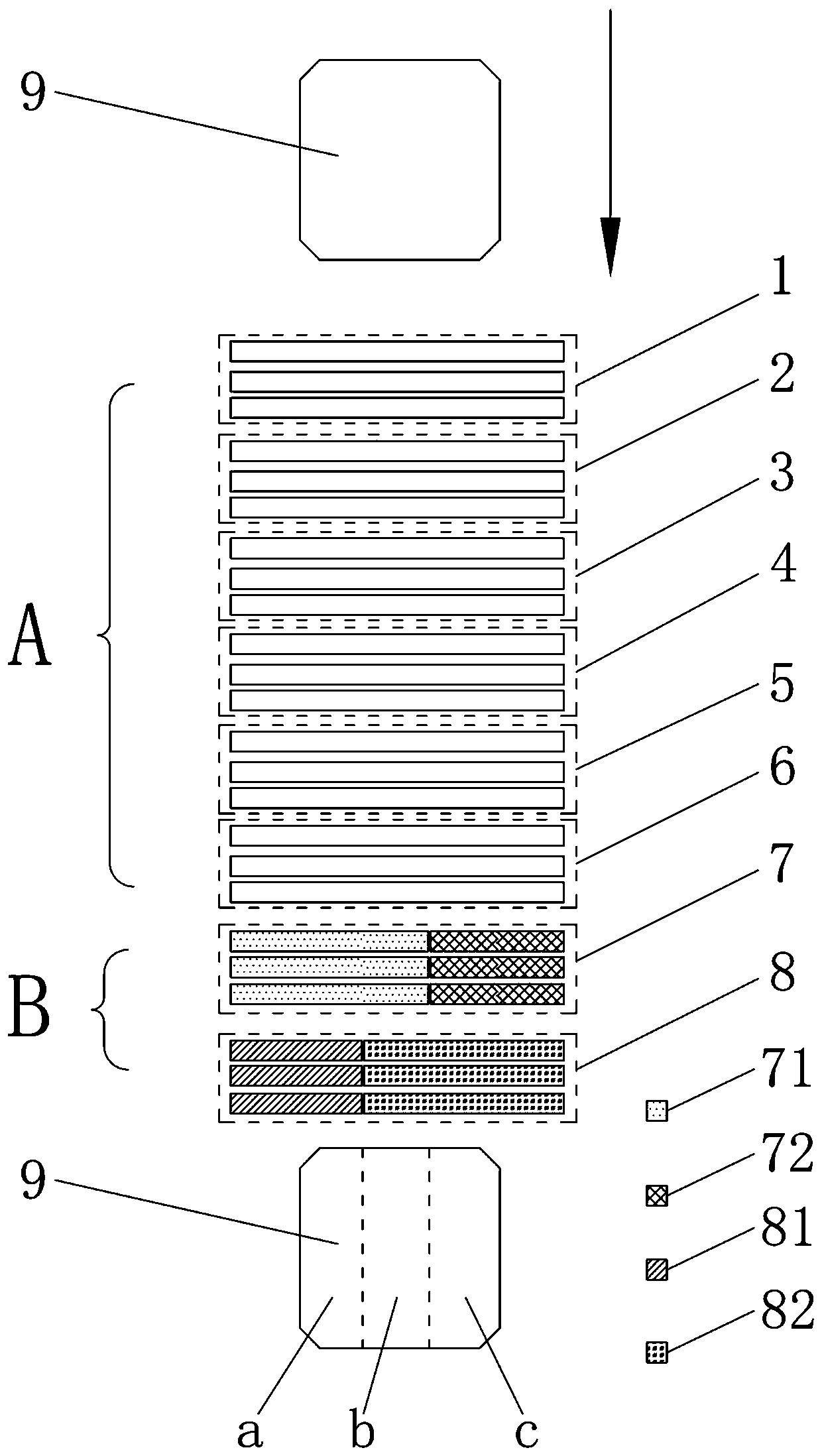 Colored solar battery sheet, preparation method, battery module and pecvd equipment