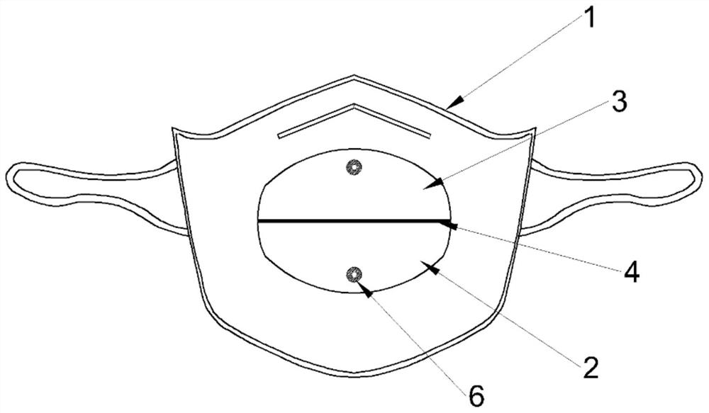Convenient mask with upper and lower half openings