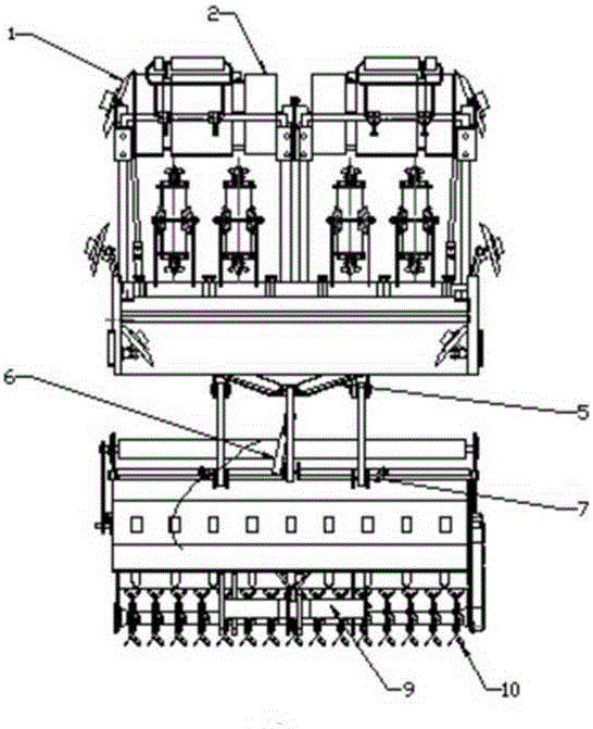 Multifunctional combined no-tillage film laying and dibbling machine