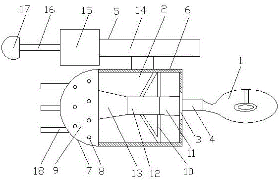 Tread rubber cooling water high-pressure blowing device