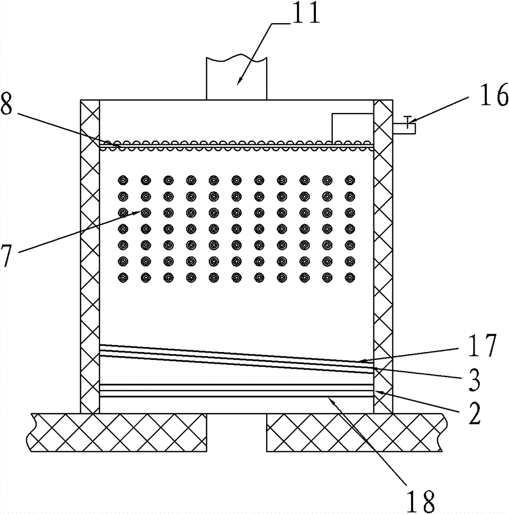 Collected oil removing and energy saving device for setting machine