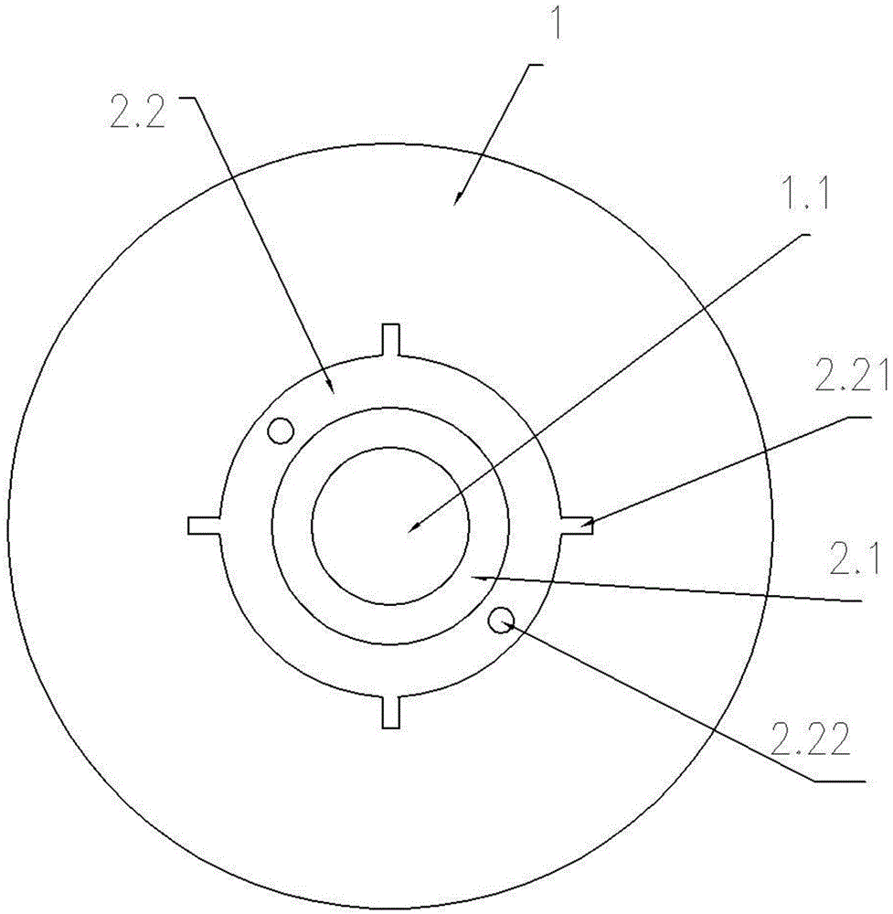 Upper die for press-fitting of fan rotor and motor shaft