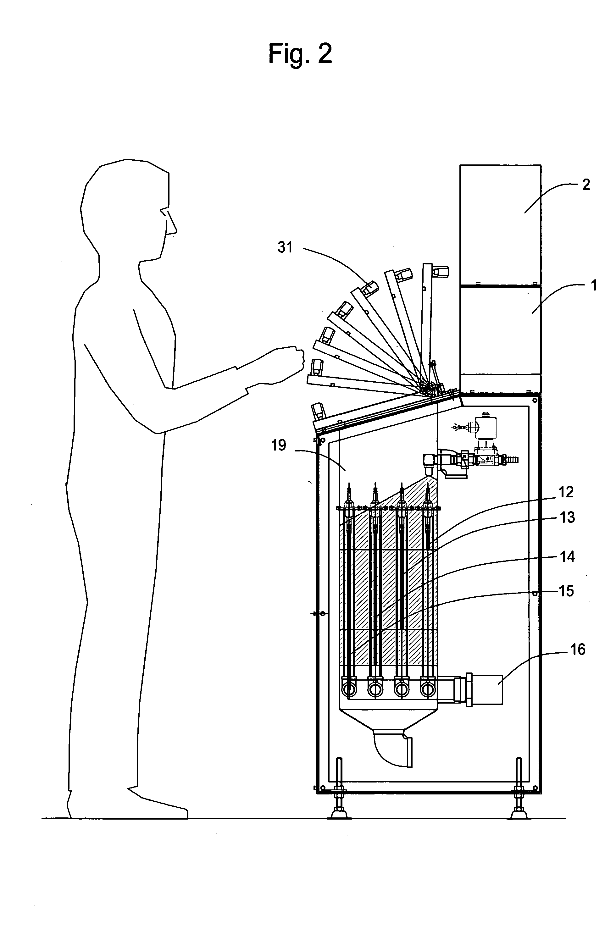 Apparatus for dissolving filth treatment bags formed by water soluble film