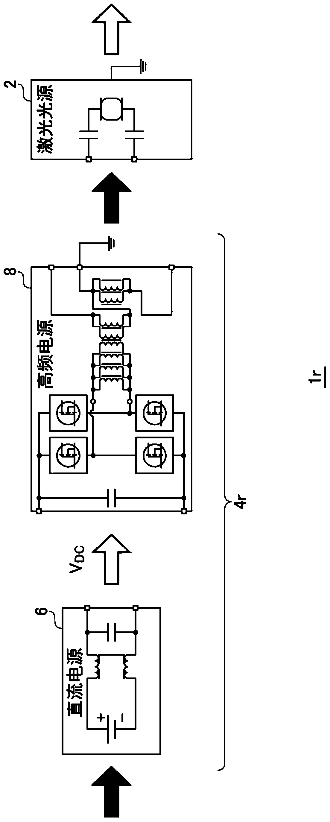 Power supply device and laser apparatus