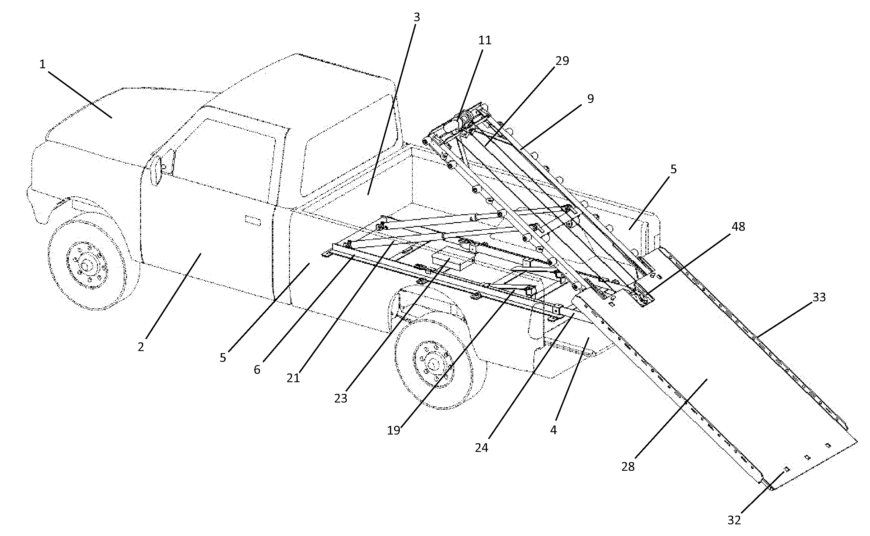 Cargo Loading and Unloading System for a Vehicle