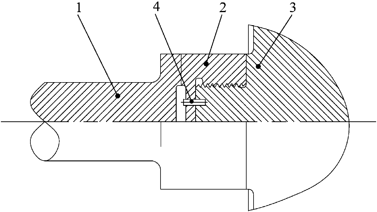 Composite turbocharger turbine shaft and its processing and assembling method