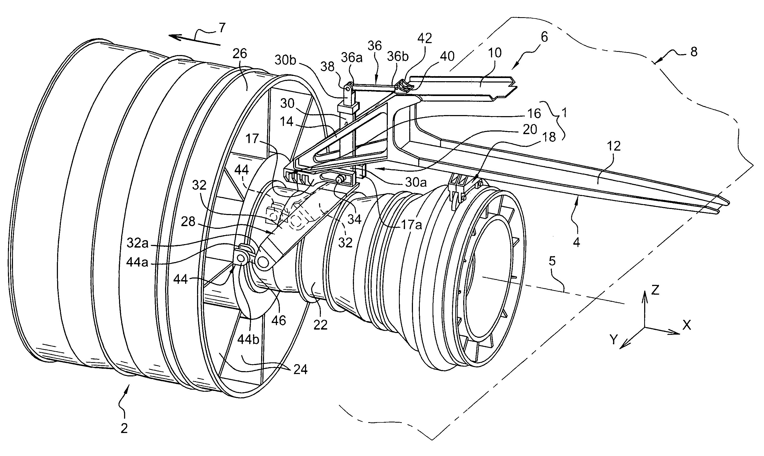 Mounting system inserted between an aircraft engine and a rigid structure of an attachment strut fixed under a wing of this aircraft